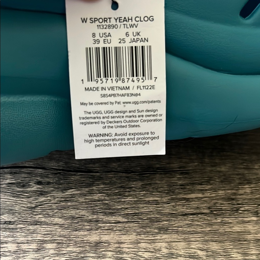 UGG sport yeah clog. Size 8   Blue. NWT - Picture 4 of 9